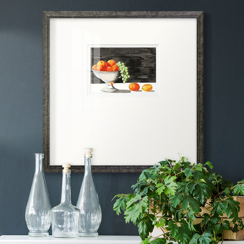 «Watercolor Fruit Bowl Iompemium», reproduction encadrée, H 17 po x l 17 po x P 1,25 po