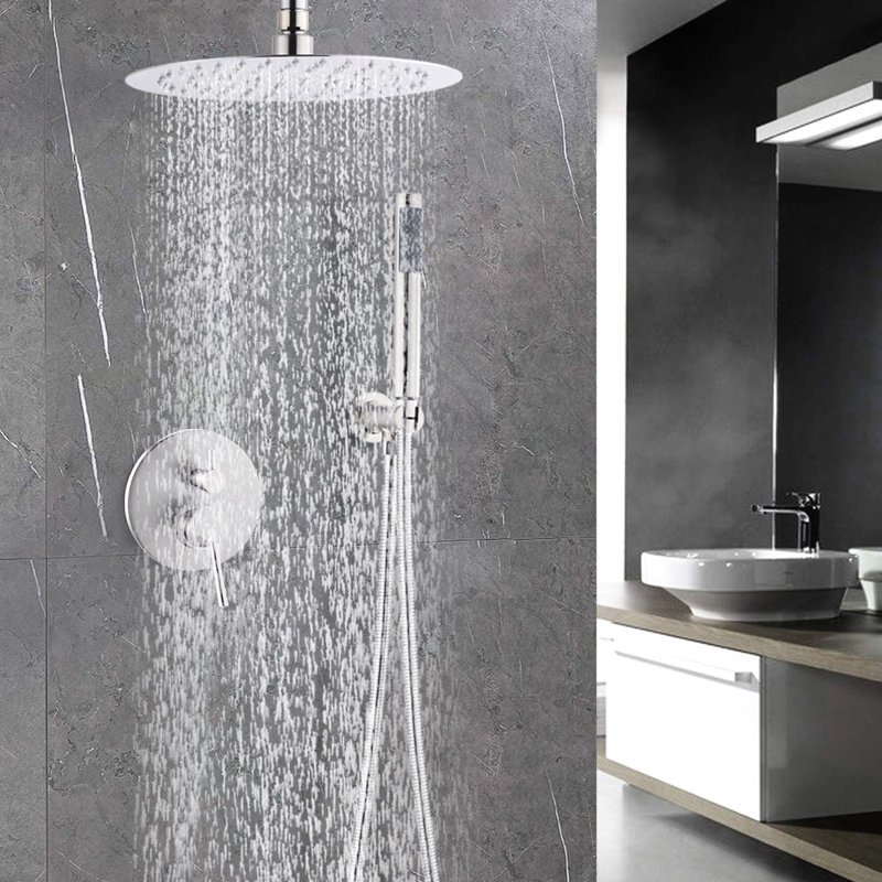 Shower Faucet With 10 Inch Head And Movable Handheld In System Classic