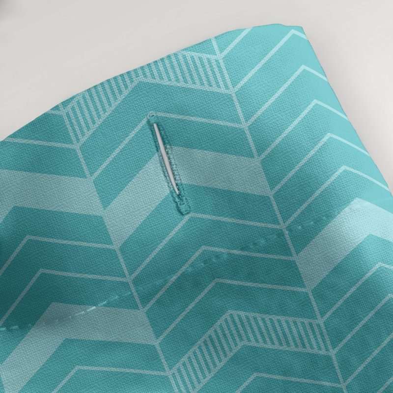 Chevron Shower Curtain, Teal