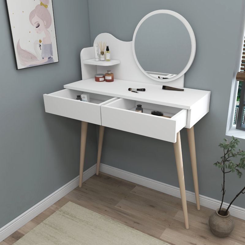 Dressing Table with Mirror Jennifer, White