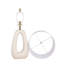 Lampe de table en céramique Serenity Loop - blanc texturé - ensemble de 2