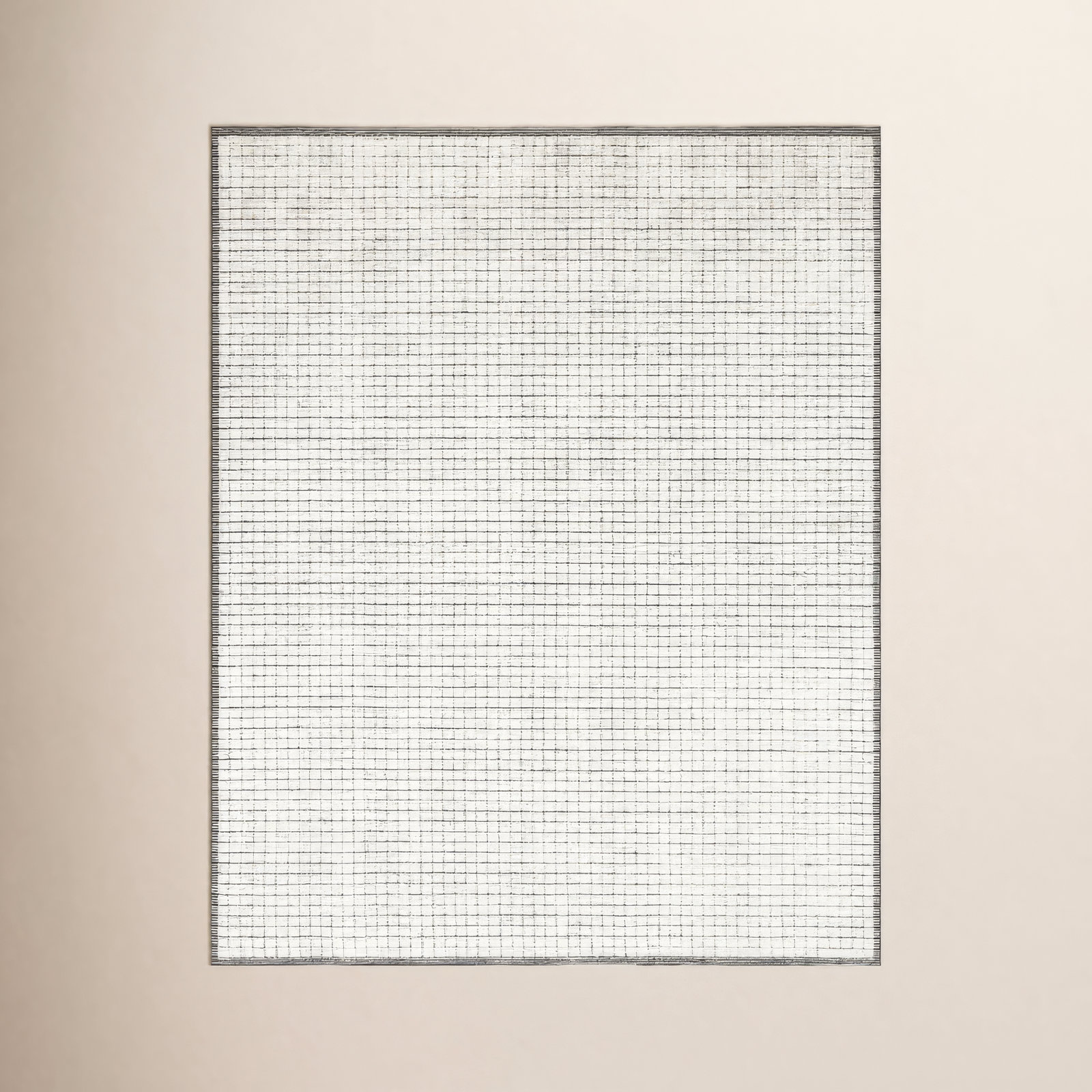 Alba Ivory Black Hand-Loomed Geometric Rug, Rectangle 9'6" x 13'6"