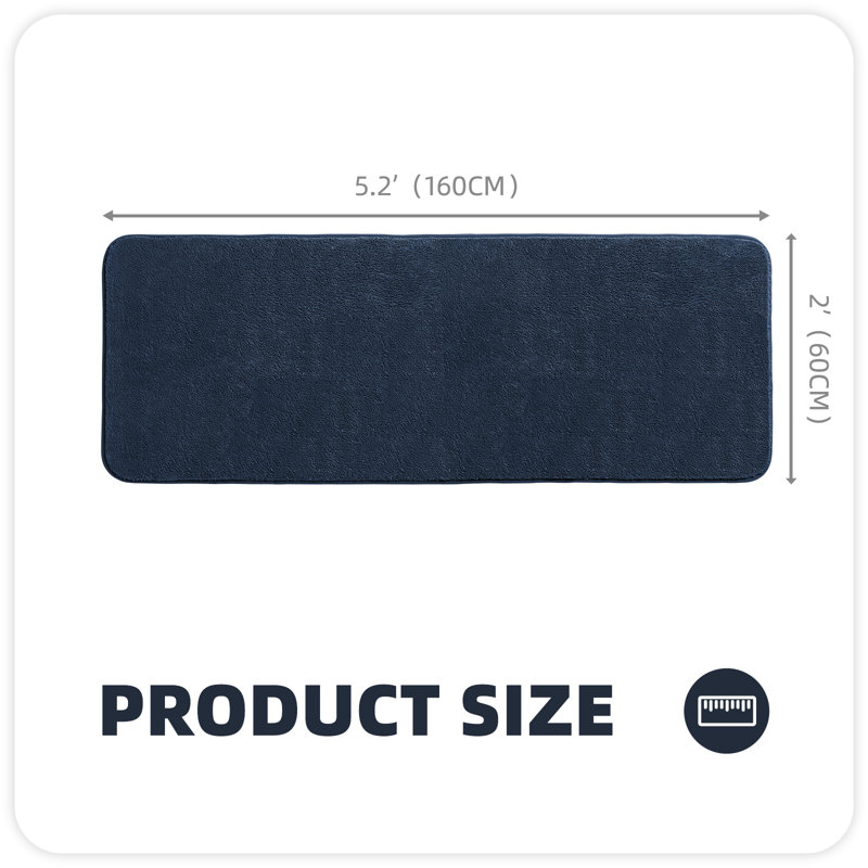 Tapis de couloir avec envers antidérapant, Tapis de couloir 1 pi 11 po x 5 pi 3 po