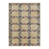 Scandinavian Hand Knotted Geometric Area Rug