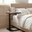 Table d'appoint en forme de C réglable en hauteur avec plateau inclinable pour canapé et lit