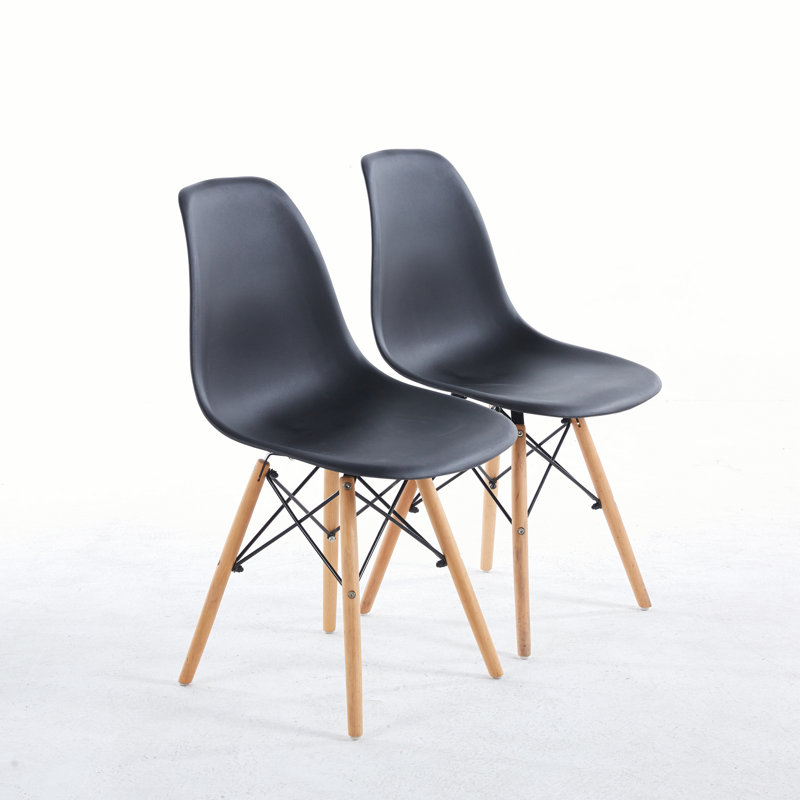Bethel Dining room,living room chair,set of 2, Black, Light Brown