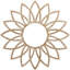 Médaillon de plafond ajouré en bois de marguerite 20 po x P 7 po x P 1/4 po-59356291-59356315