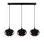 Lustre industriel scandinave, couleur fumée, 38,2 po x 38,2 po | Hauteur réglable: 47,2 pouces | Corps en métal avec capuchon en verre, type de douille: 3 x E27 Max 40W | Parfait pour la décoration intérieure nostalgique, éclairage élégant pour le salon et la salle à manger