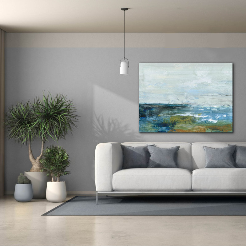 «Epoque Graffiti», paysage marin matinal par Silvia Vassileva, art mural sur toile, 54 po x 40 po, H 40 po x l 54 po