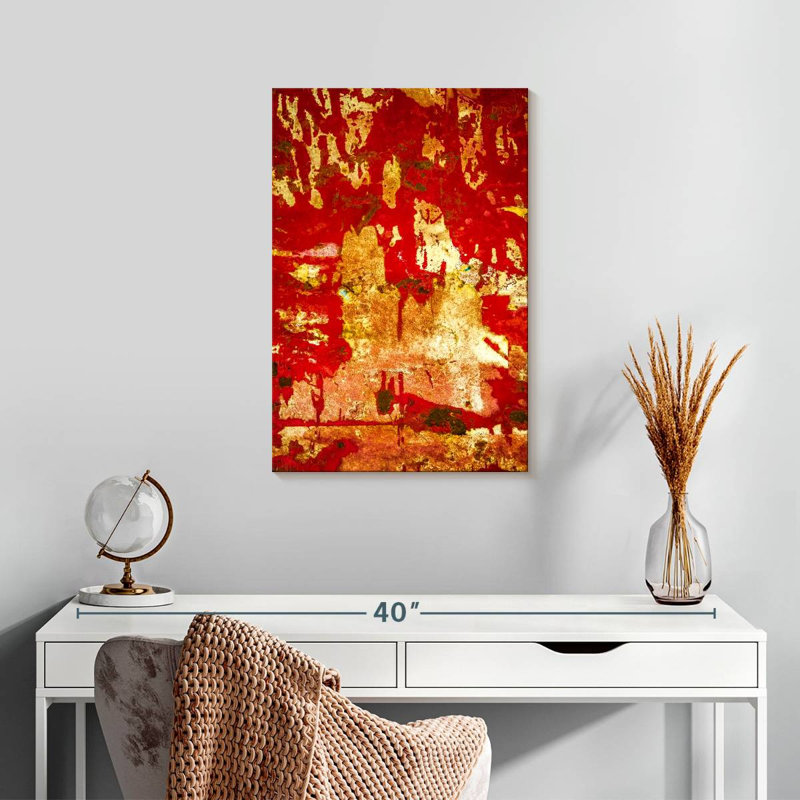 Avery A Study In Red And Gold, 24" H x 16" W