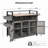 Tranquil 52.8"W Wicker Outdoor Grill Cart With Extended Table Top-1549010197