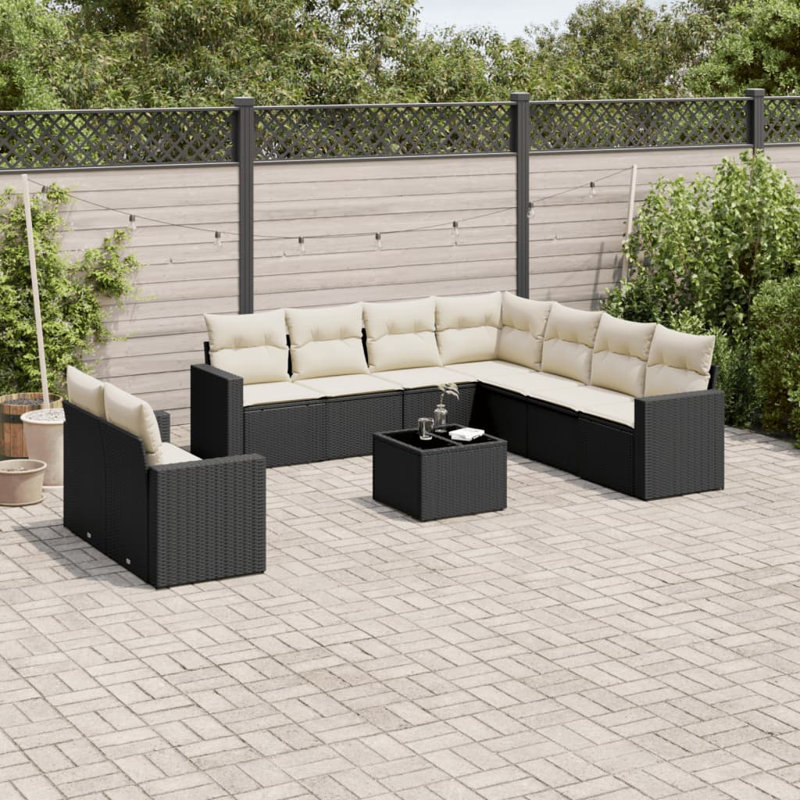 Ensemble de canapé de jardin en rotin PE Vidaxl