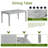 Wooden Dining Rectangular Table With Bench, Kitchen Table With Bench  Small Space,  Person Dining Table-1325616489