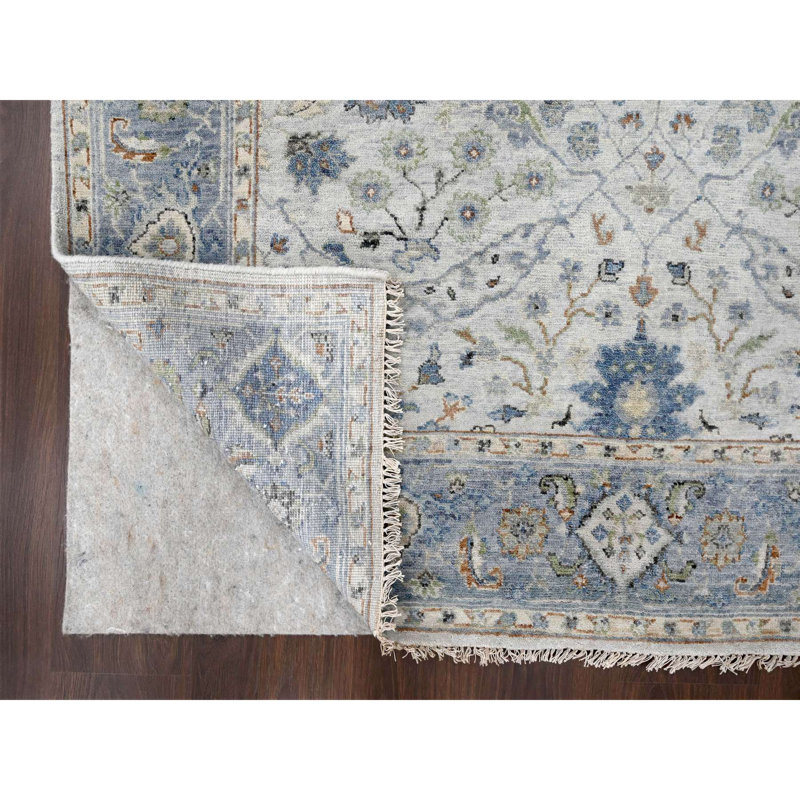 Wonnie One-of-a-Kind 5' X 5' New Age Square Wool Area Rug Grey