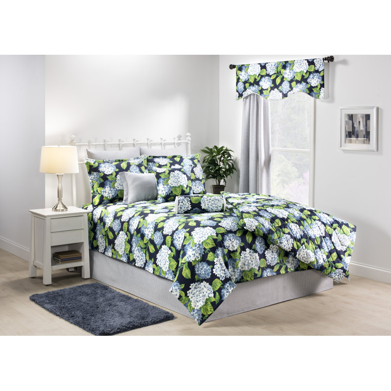  ticking stripe blue Bed Skirt, Queen, 60"