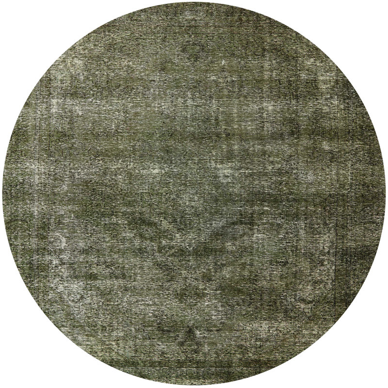 Tapis marocain tissé à la machine Afke, Rond 3 pi
