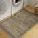 Tapis floral rétro brun