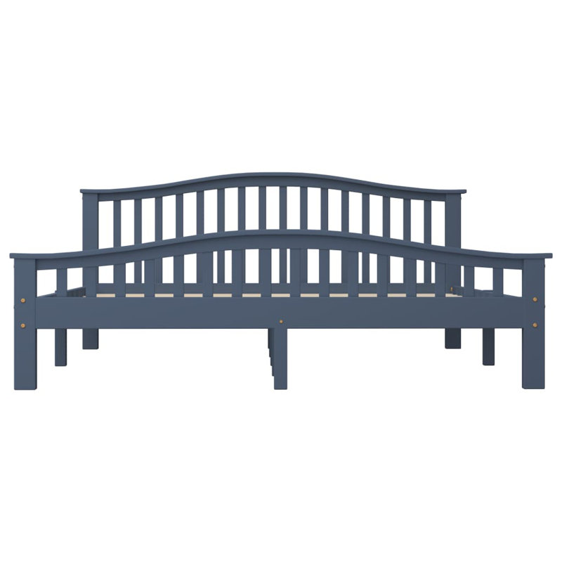 Hooten Solid Wood Bed, Grey, 100 x 200 cm