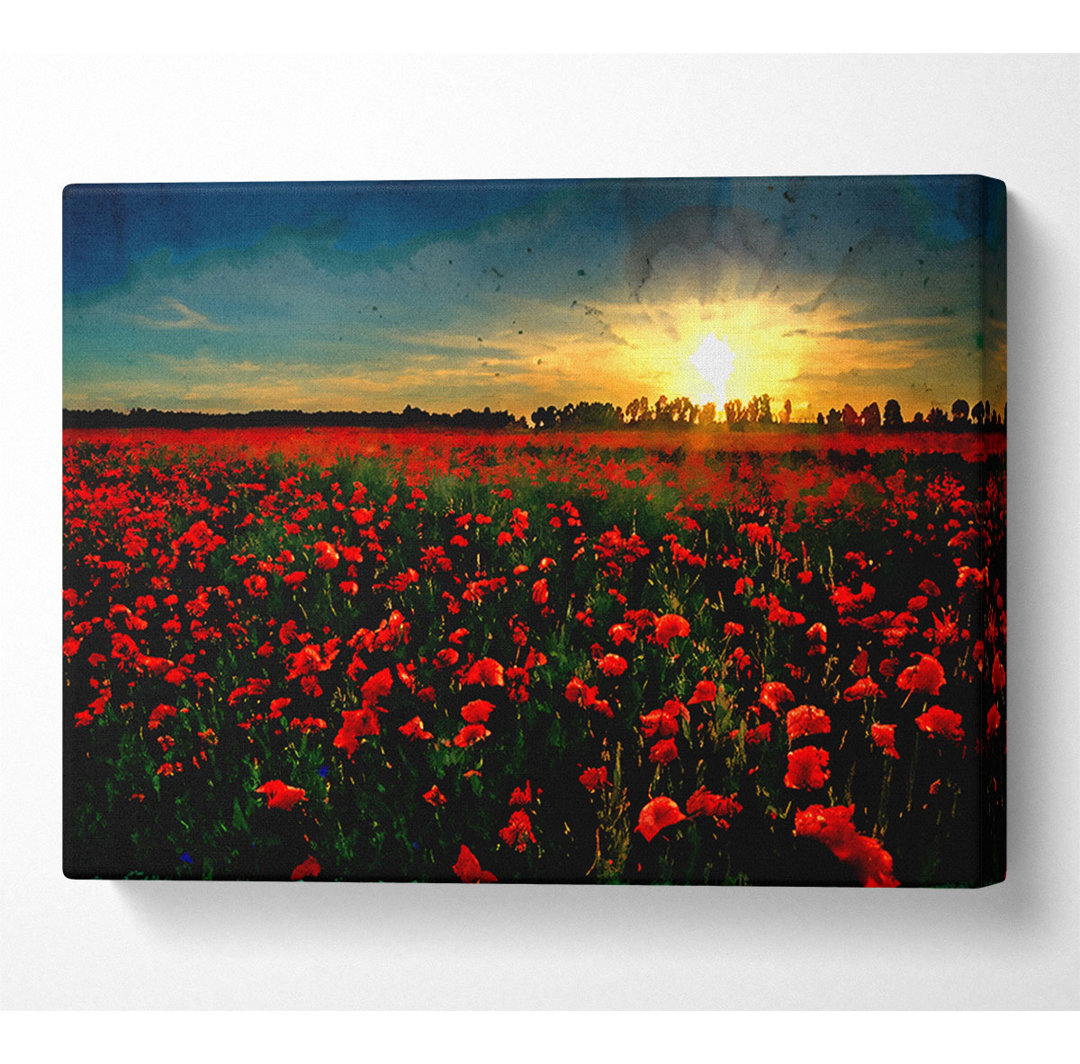 Red Flower Garden - Leinwanddrucke auf Leinwand