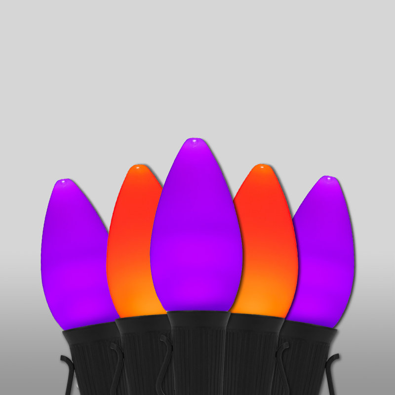 600'' String Lights, Purple/Orange