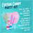 Nostalgia FSCC8 Cotton Candy Party Kit - Pink Vanilla, Blue Raspberry, Strawberry Flossing Sugars (7 oz. each) with Reusable Cones and Twist Ties