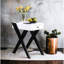 Table d'appoint Cool White and Black avec espace de rangement dissimulé pour installation encastrée-1180280150