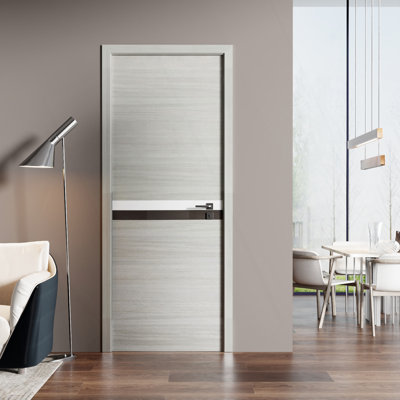 Dalle de porte intégrée en mélamine 28 po x 84 po, aucun assemblage requis, recouverte d'une couche protectrice en mélamine de 2 mm d'épaisseur, respectueuse de l'environnement, imperméable, résistante à l'humidité et aux déformations