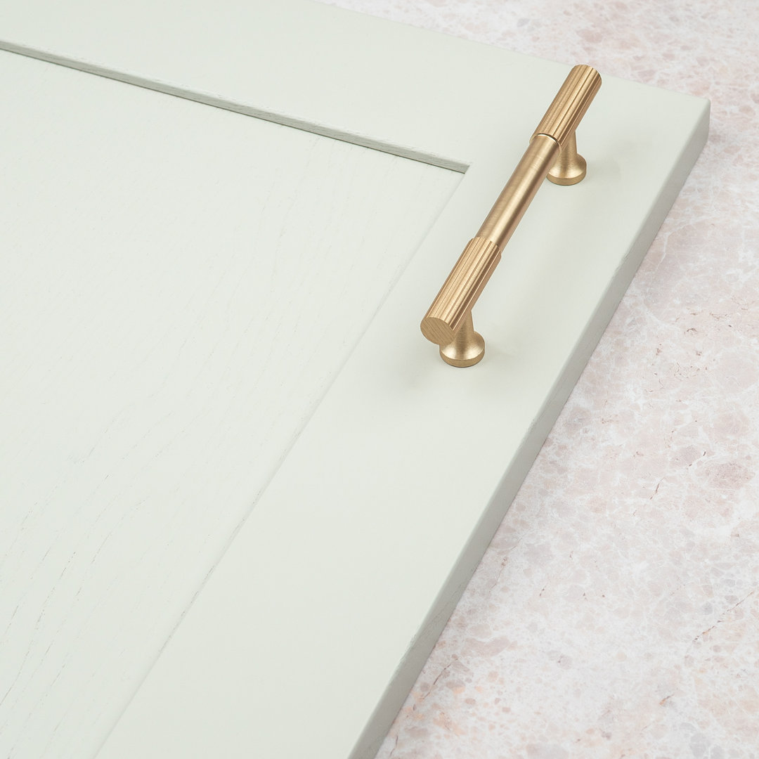 Handle & Home Brushed Brass Reeded Handle 96Mm - Image 4