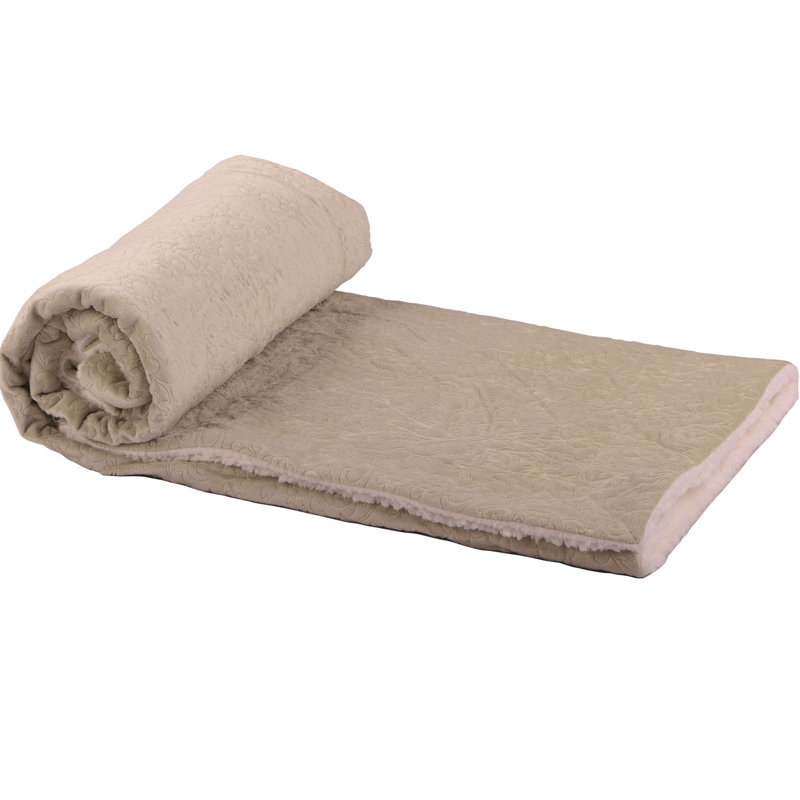 Lorreay Embroidered Throw Blanket, Light Green