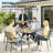 Garden Table,Square Outdoor Dining Table(Only Table)