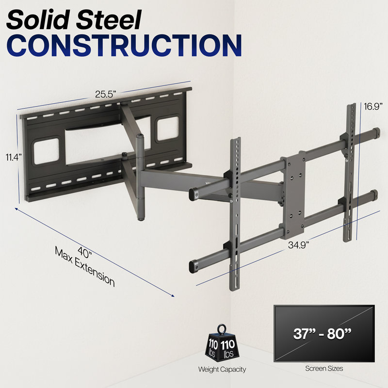 VIVO TV Mount for 37" to 85" Screen, Fully Articulating VESA Mount