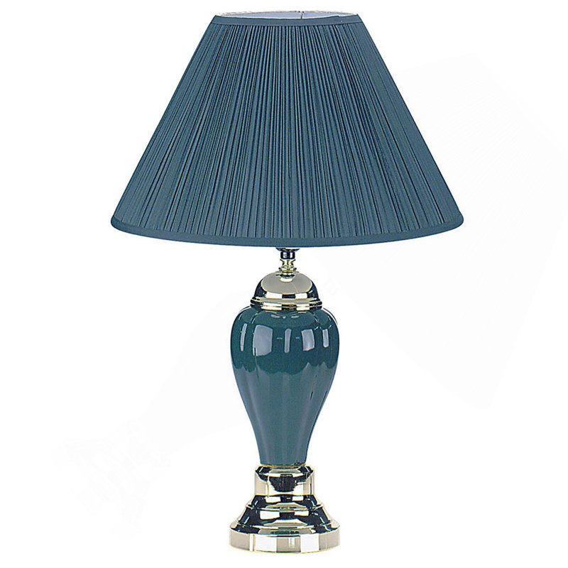 Lampe de table 1pc, Chrome / sarcelle, Sarcelle