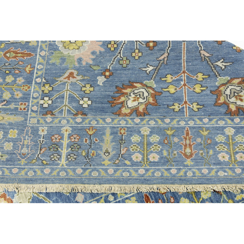 Tapis oriental bleu Oushak Chobi