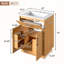Meuble-lavabo simple autoportant de 24 po avec comptoir en céramique et rangements intégrés