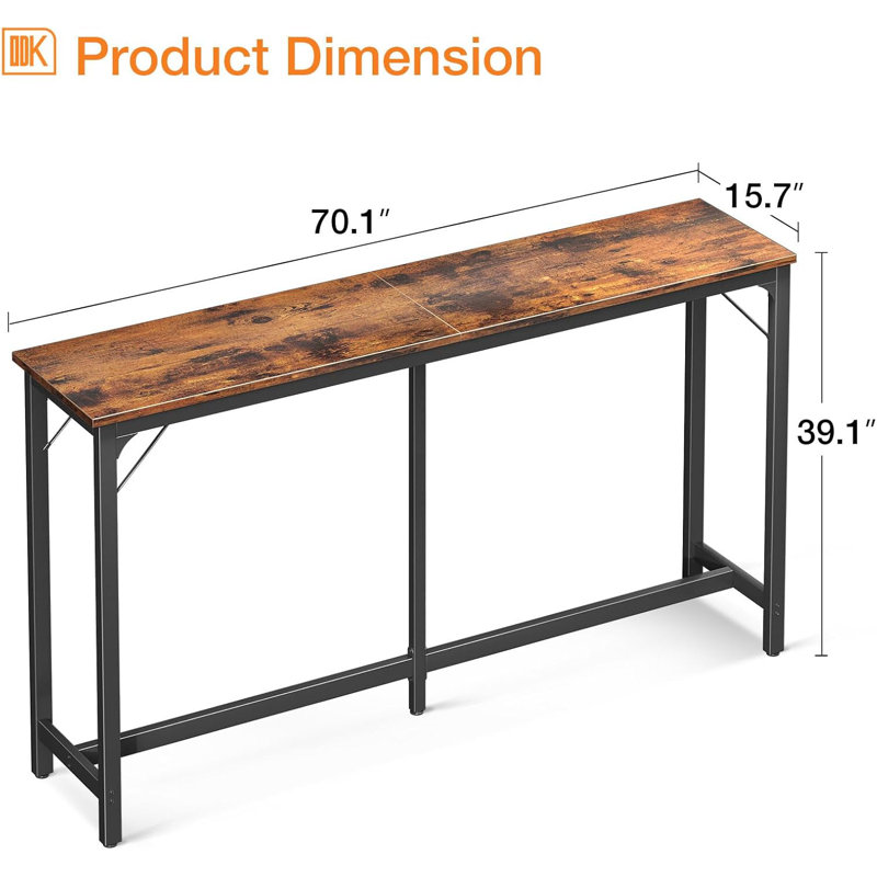 71 Inch Bar Table, Bar Height Pub Table, Counter Height Bar Table,