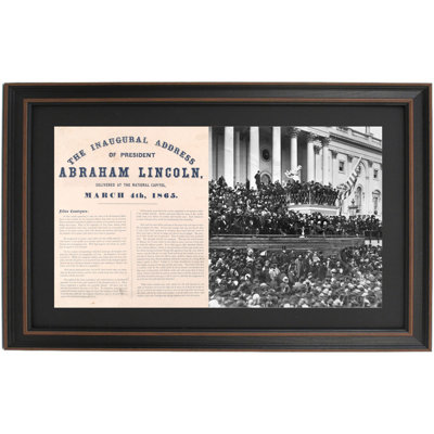 Lincoln Delivering Second Inaugural Address with Speech