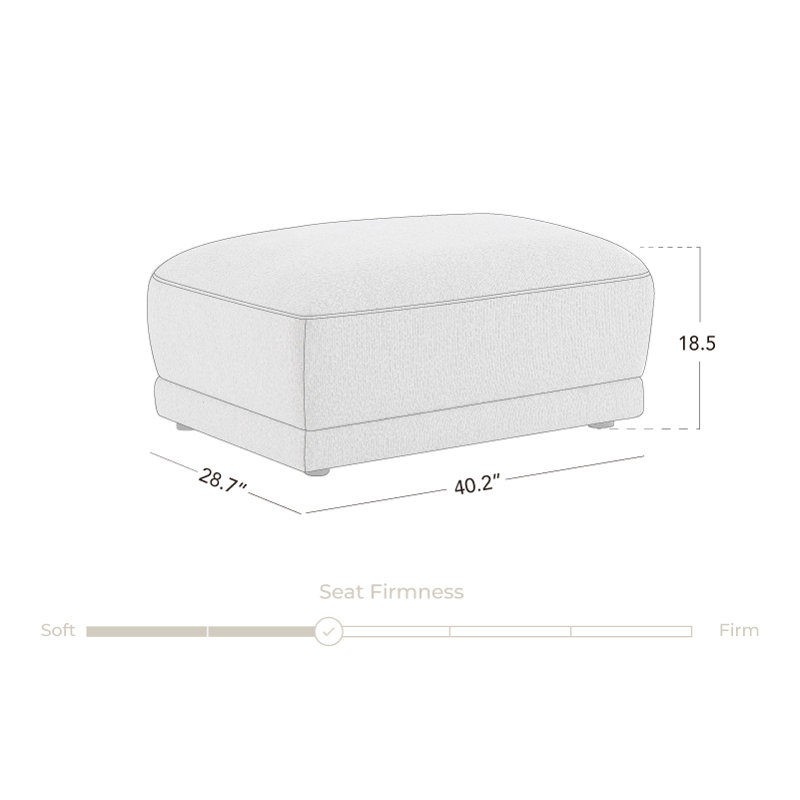 Repose-pieds Bodhild Boucle, Perle