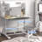 Height Adjustable Kids Desk and Chair Set w/ Reading Rack-1619745808