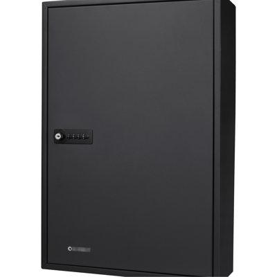 200 Key Wall Mounted Cabinet - Gray Steel, Lock Security, Colorful Tags For Streamlined Handling Mount Combination Lock, Adjustable, Seamless Management