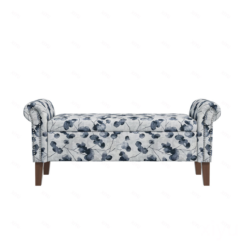 Banc de rangement avec accoudoirs roulés Wallen
