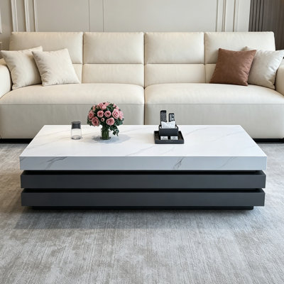 Table basse rectangulaire en ardoise