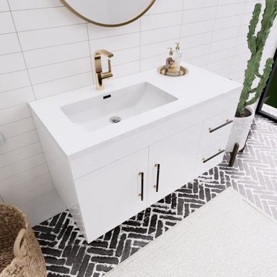 Trevah 42" Left Single Bathroom Vanity Set