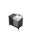 Ensemble de meuble-lavabo noir et gris l 36 po x P 22 po, comptoir en marbre gris château et robinet en métal