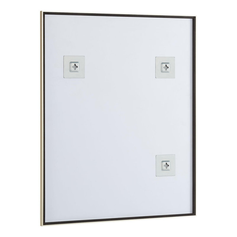 Satin Nickel Rectangular Bathroom Wall Mirror with Thin Metal Frame