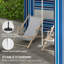 Parasol de plage portatif Outsunny 5,8 pi x 5,8 pi-124670232