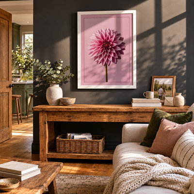 Dahlia in Bloom Botanical - Framed Print