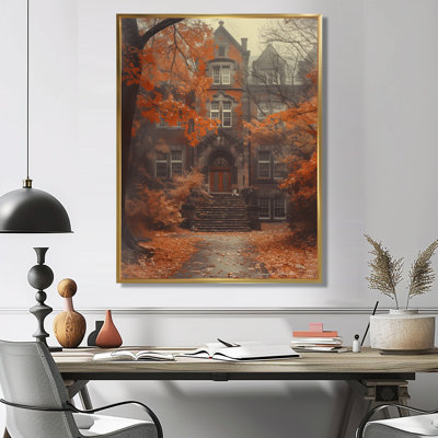 Résidence de l'Université Brown Red In Autumn I - Art mural de bâtiments collégiaux et universitaires