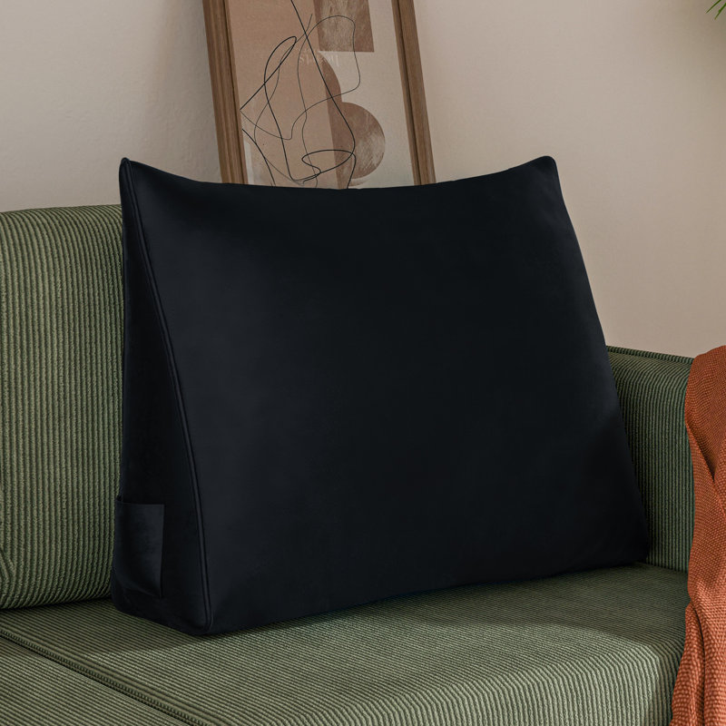 Coussin décoratif en velours (100% coton), Noir