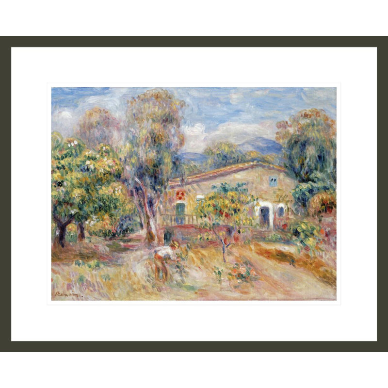 Collettes Farmhouse Cagnes par Pierre-Auguste Renoir, impression giclée sur cadre, H 17,72 po x l 21,75 po