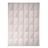 Rug & Kilim’S Scandinavian-Inspired Geometric Gray-White Natural Wool Kilim Rug
